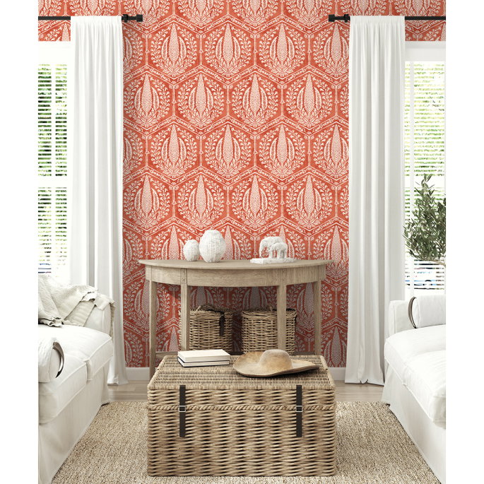 Seabrook Designs Cyrus Harvest Red Terracotta Wallpaper image 2 of 3