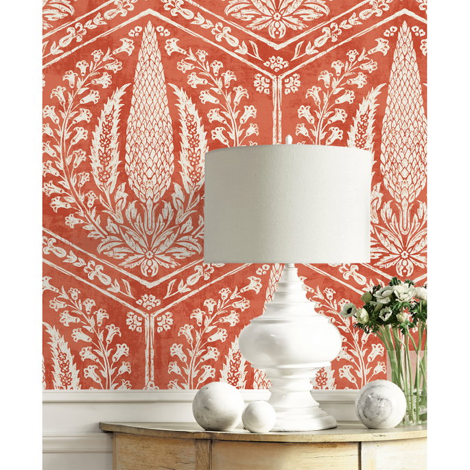 Seabrook Designs Cyrus Harvest Red Terracotta Wallpaper image 3 of 3