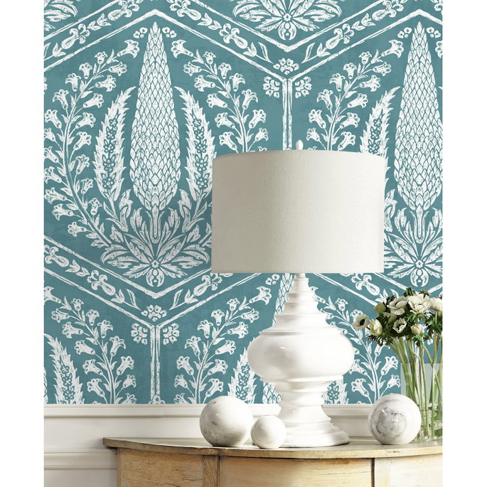 Seabrook Designs Cyrus Harvest Mediterranean Blue Wallpaper image 3 of 3