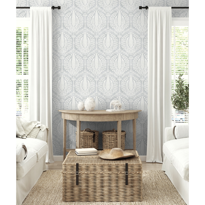 Seabrook Designs Cyrus Harvest Horizon Grey Wallpaper image 2 of 3