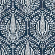 Seabrook Designs Cyrus Harvest Rich Navy Wallpaper