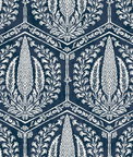 Seabrook Designs Cyrus Harvest Rich Navy Wallpaper
