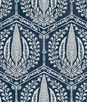 Seabrook Designs Cyrus Harvest Rich Navy Wallpaper