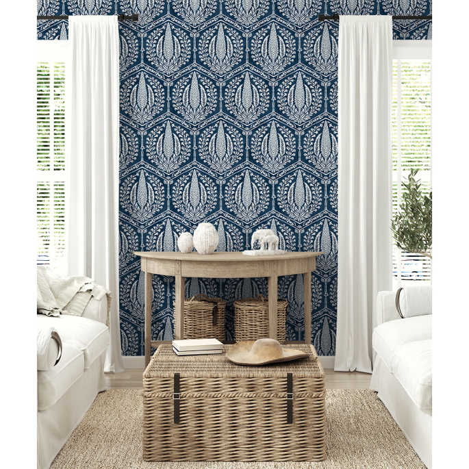 Seabrook Designs Cyrus Harvest Rich Navy Wallpaper image 2 of 3
