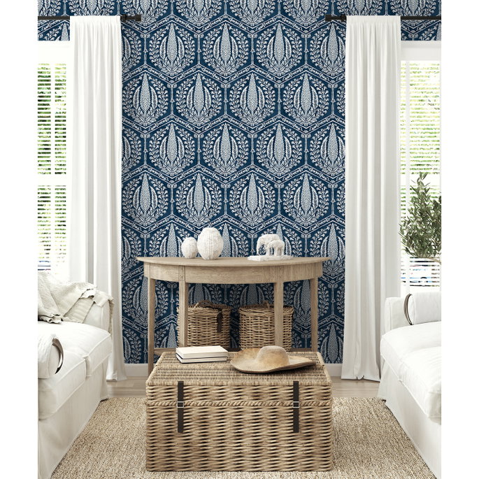 Seabrook Designs Cyrus Harvest Rich Navy Wallpaper image 2 of 3