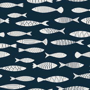 Seabrook Designs Bay Fish Deep Seas Wallpaper