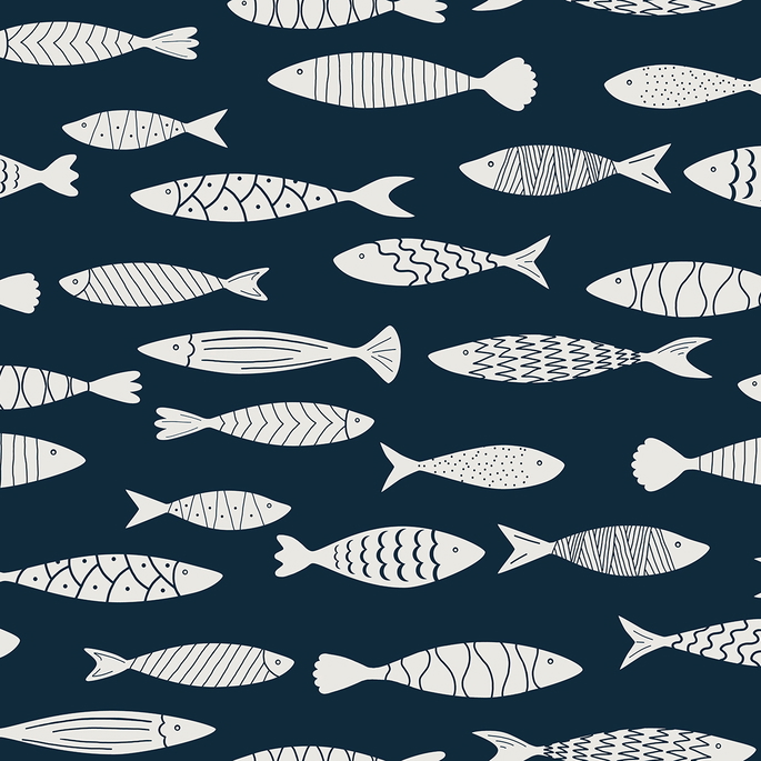 Seabrook Designs Bay Fish Deep Seas Wallpaper image 1 of 3