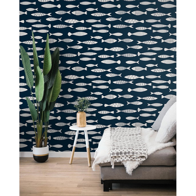 Seabrook Designs Bay Fish Deep Seas Wallpaper image 3 of 3