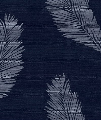 Seabrook Designs Tossed Palm Sisal Grasscloth Midnight Blue Wallpaper
