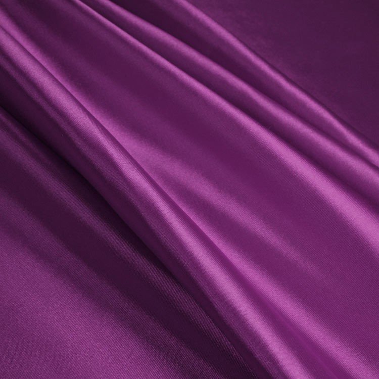 Raisin Purple Stretch Charmeuse Fabric - by the Yard