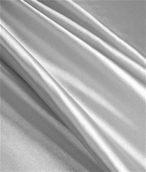 Silver Stretch Charmeuse Fabric