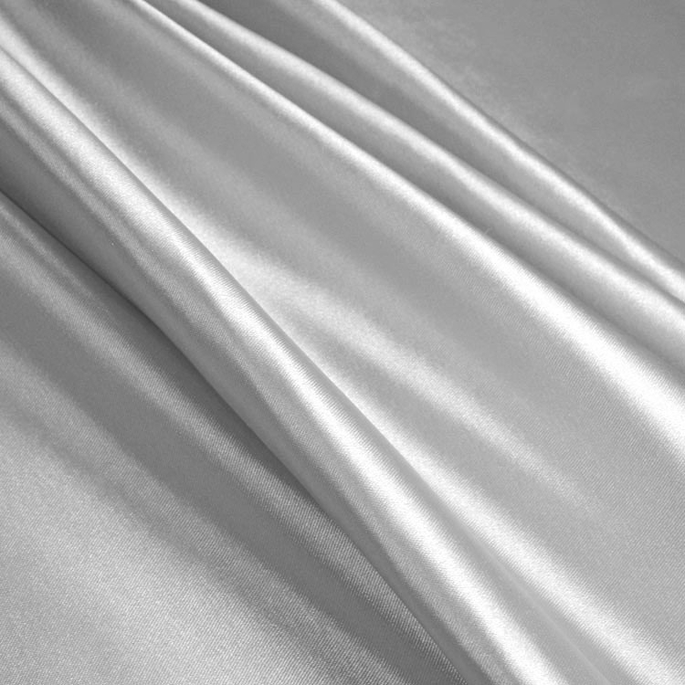Silver Stretch Charmeuse Fabric image 1 of 1