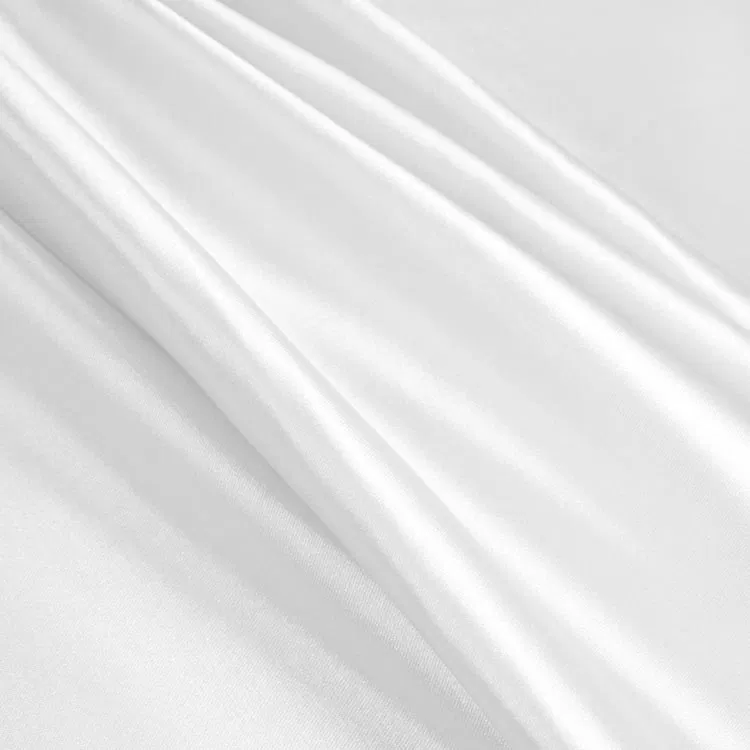 White Stretch Charmeuse Fabric | OnlineFabricStore