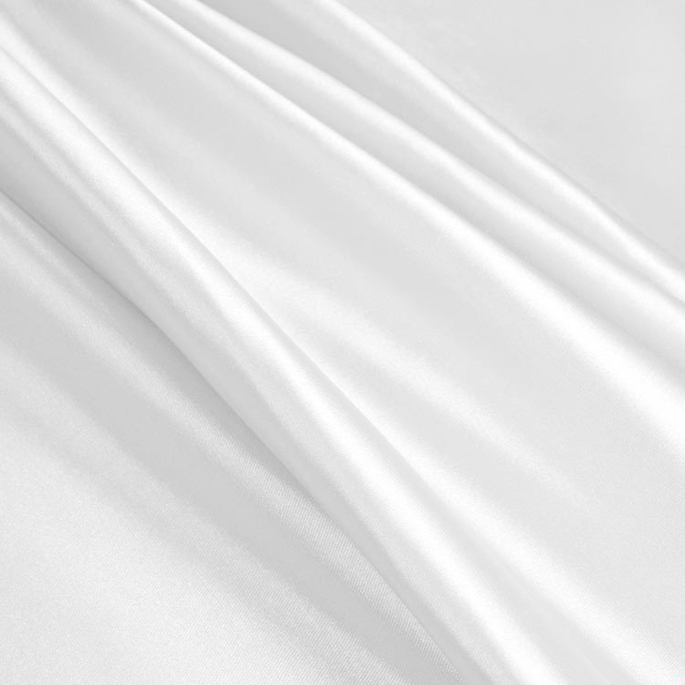 White Stretch Charmeuse Fabric image 1 of 1