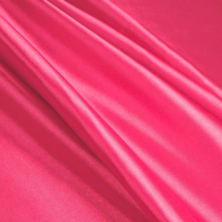 Hot Pink Stretch Charmeuse Fabric - by the Yard