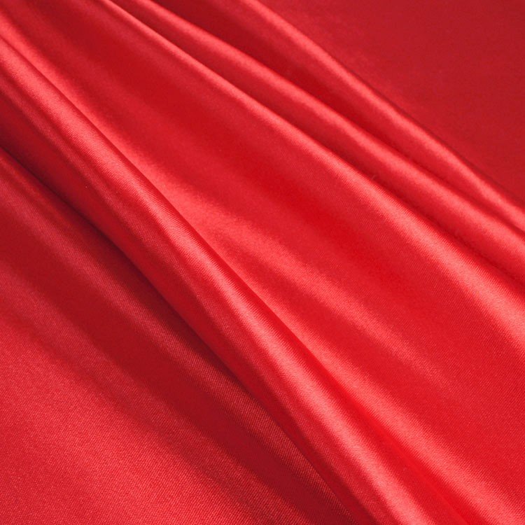 Red Stretch Charmeuse Fabric - by the Yard