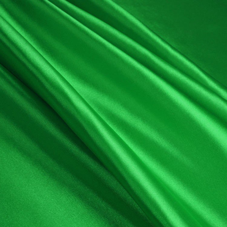 Flag Green Stretch Charmeuse Fabric - by the Yard