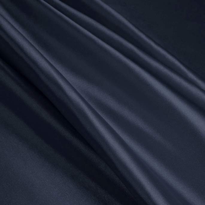 Navy Blue Stretch Charmeuse Fabric image 1 of 1