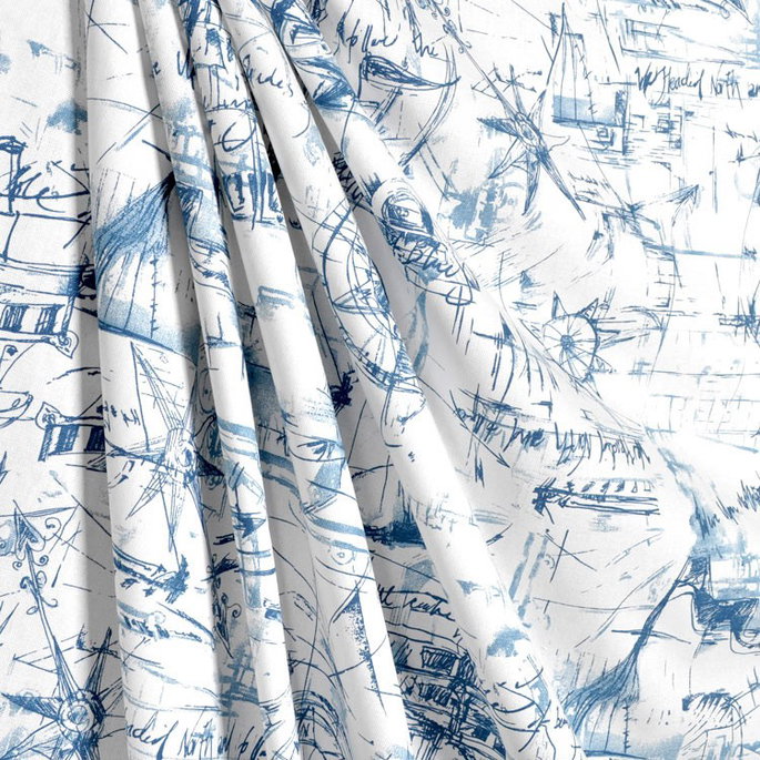 Premier Prints Schooner Nautical Canvas Fabric image 4 of 5