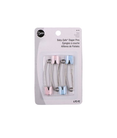 Dritz Baby-Safe Diaper Pins Blue/Pink