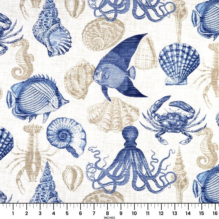 Richloom Outdoor Sea Life Marine Fabric