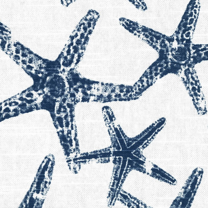 Premier Prints Sea Friends Premier Navy Slub Fabric image 2 of 4