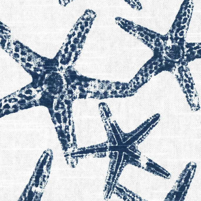 Premier Prints Sea Friends Premier Navy Slub Fabric image 2 of 4