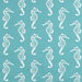 Premier Prints Sea Horse Coastal Blue Slub Fabric