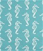 Premier Prints Sea Horse Coastal Blue Slub Fabric