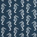 Premier Prints Sea Horse Premier Navy Slub Fabric
