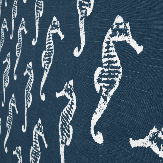 Premier Prints Sea Horse Premier Navy Slub Fabric image 5 of 5