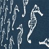 Premier Prints Sea Horse Premier Navy Slub Fabric - Image 5