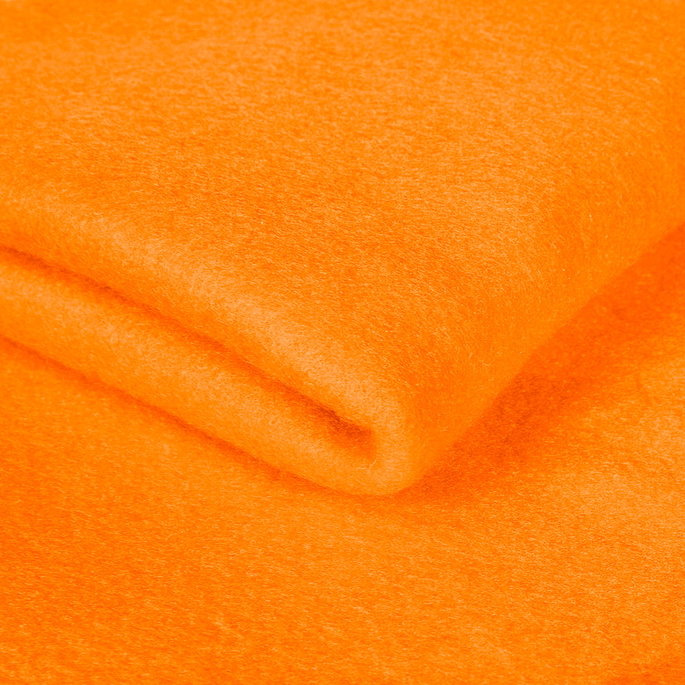 Bright Orange Polar Fleece Fabric image 2 of 2