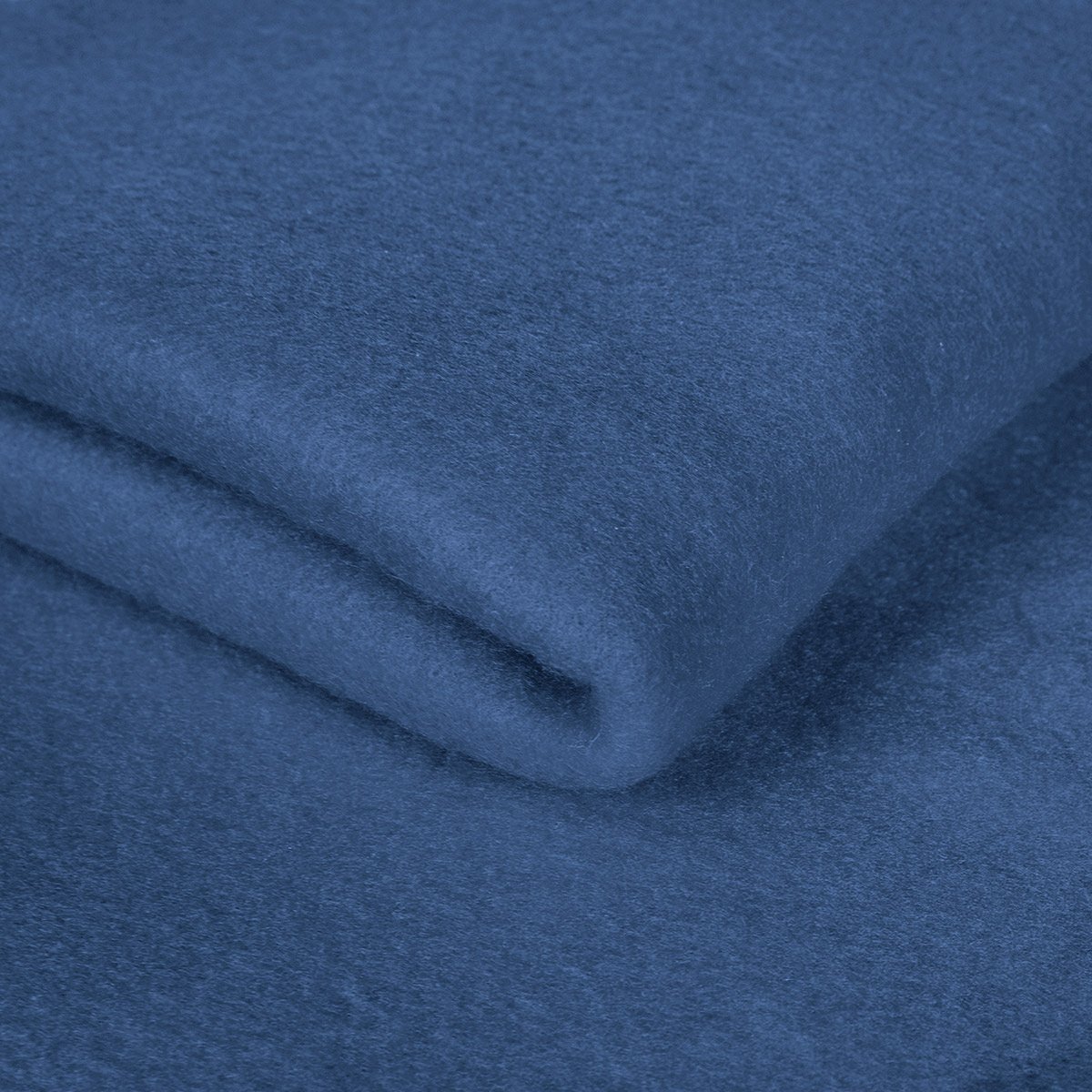 Plain / Solids Polyester Bonded Polar Fleece Fabric, Blue at Rs