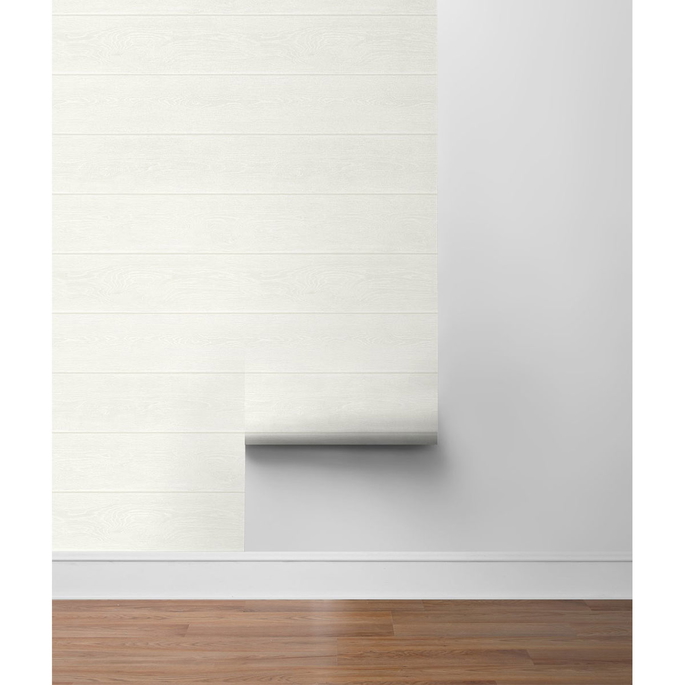 Stacy Garcia Home Peel &amp; Stick Stacks Dove White Wallpaper image 4 of 4