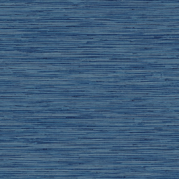 Stacy Garcia Home Peel &amp; Stick Grasscloth Marine Blue Wallpaper image 1 of 5