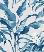 Stacy Garcia Home Peel & Stick Palma Blue Lagoon & Grey Wallpaper