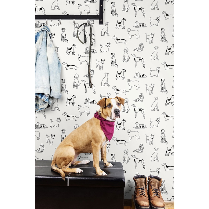 Stacy Garcia Home Peel &amp; Stick Best in Show Onyx Wallpaper image 2 of 5