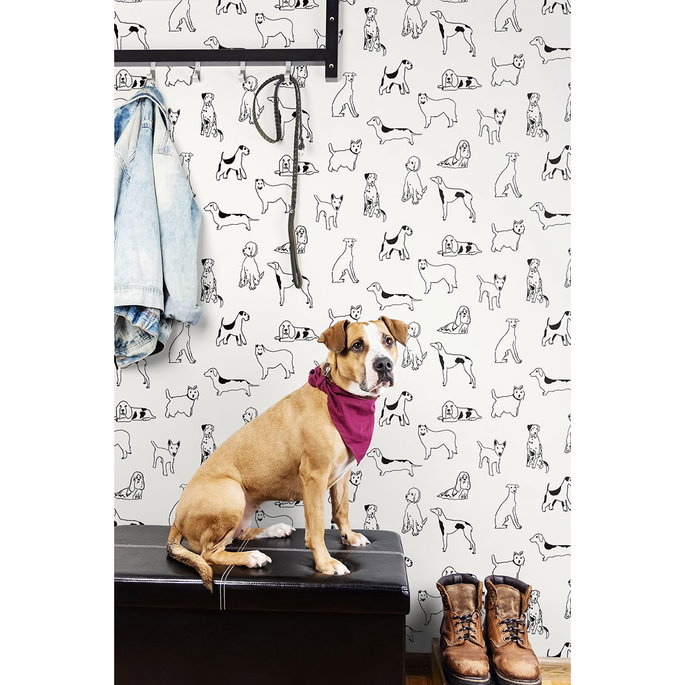 Stacy Garcia Home Peel &amp; Stick Best in Show Onyx Wallpaper image 2 of 5
