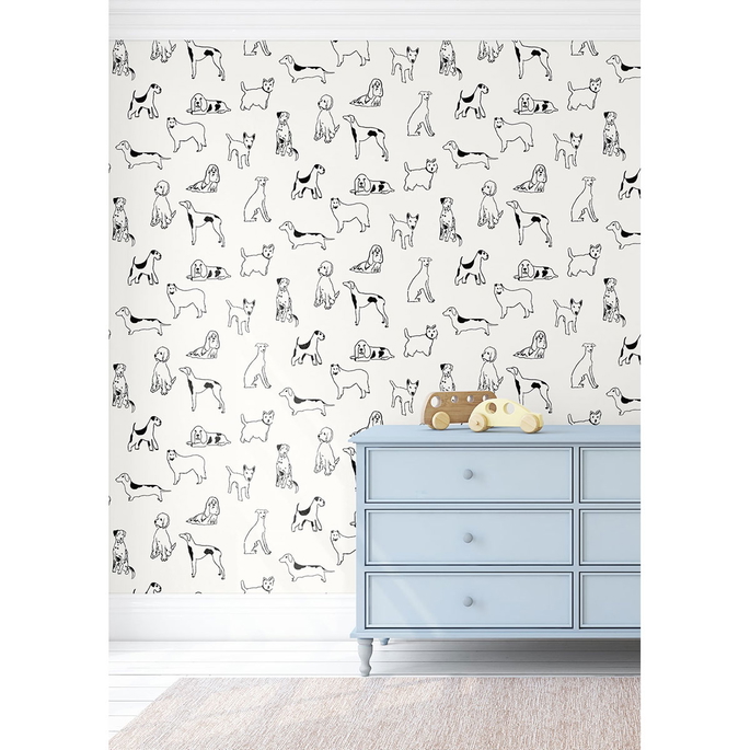 Stacy Garcia Home Peel &amp; Stick Best in Show Onyx Wallpaper image 3 of 5