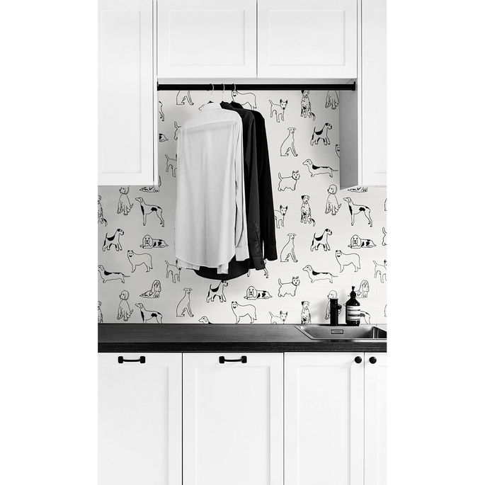 Stacy Garcia Home Peel &amp; Stick Best in Show Onyx Wallpaper image 4 of 5