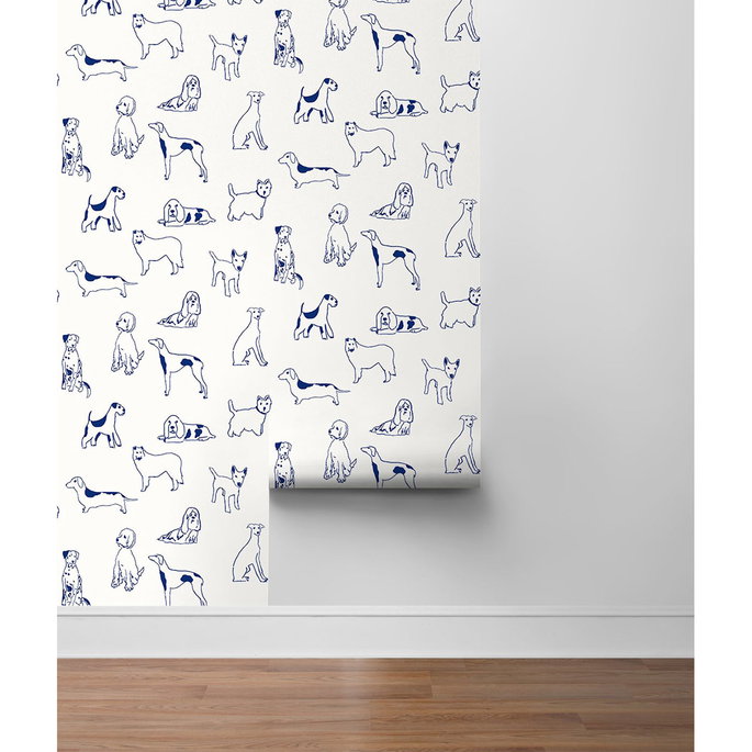 Stacy Garcia Home Peel &amp; Stick Best in Show Indigo Wallpaper image 5 of 5