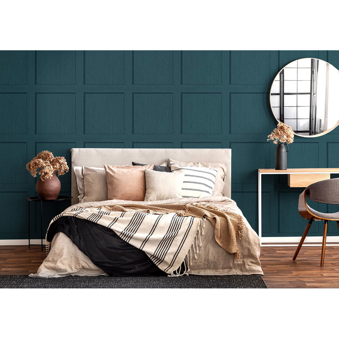 Stacy Garcia Home Peel &amp; Stick Squared Away Teal Wallpaper image 3 of 5