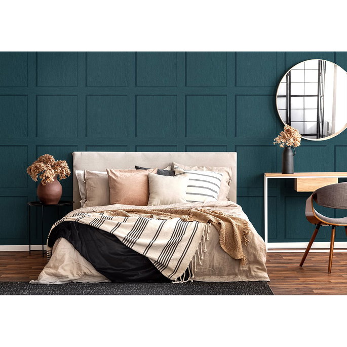 Stacy Garcia Home Peel &amp; Stick Squared Away Teal Wallpaper image 3 of 5