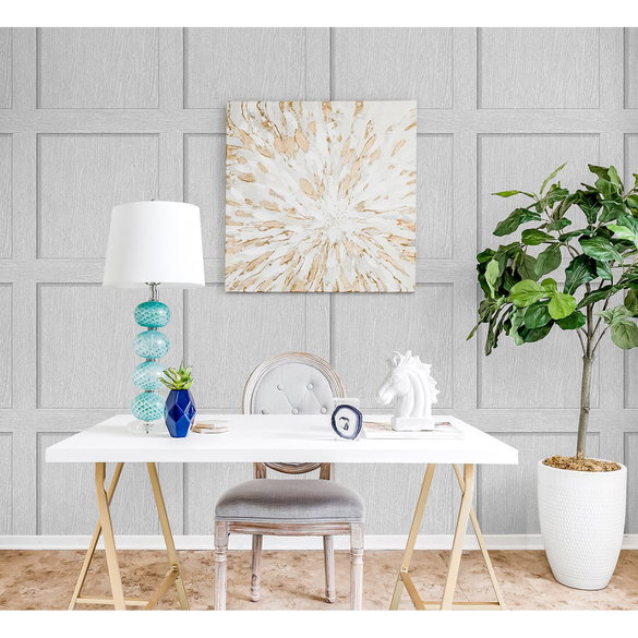 Stacy Garcia Home Peel & Stick Squared Away French Grey Wallpaper