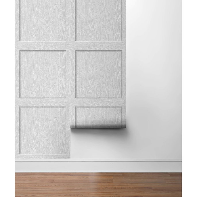 Stacy Garcia Home Peel &amp; Stick Squared Away French Grey Wallpaper image 5 of 5