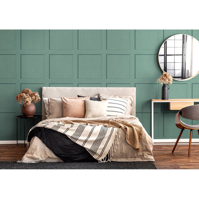 Stacy Garcia Home Peel &amp; Stick Squared Away Sea Green Wallpaper image 3 of 5