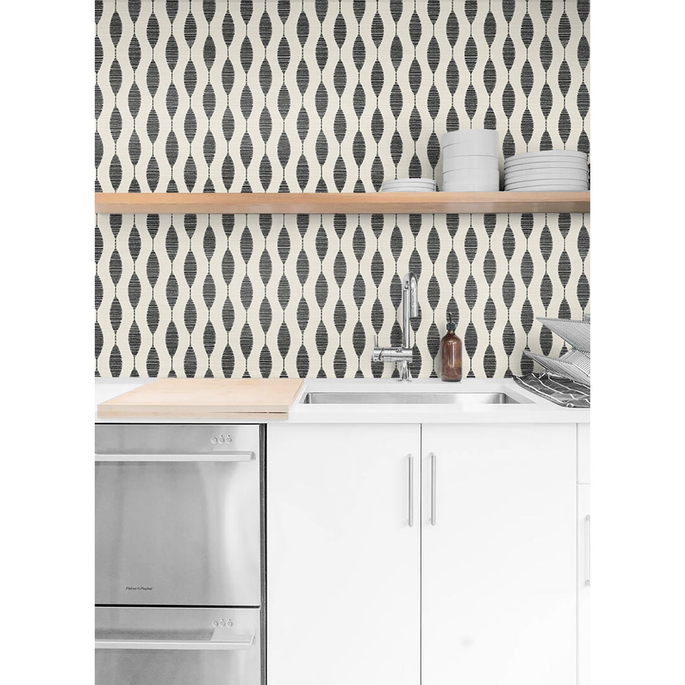 Stacy Garcia Home Peel &amp; Stick Ditto Eclipse &amp; Linen Wallpaper image 2 of 5