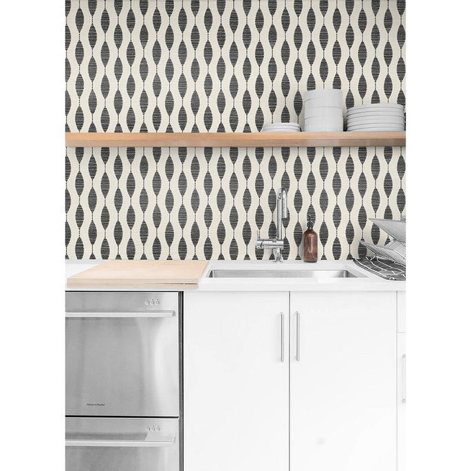 Stacy Garcia Home Peel &amp; Stick Ditto Eclipse &amp; Linen Wallpaper image 2 of 5