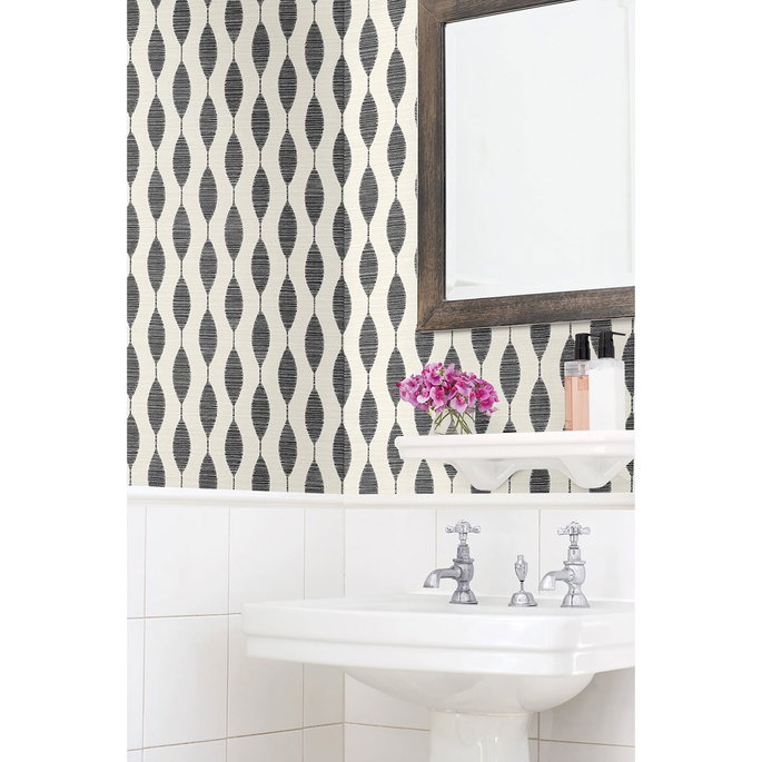 Stacy Garcia Home Peel &amp; Stick Ditto Eclipse &amp; Linen Wallpaper image 4 of 5